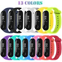 Madozon 13 Piezas Correas para Xiaomi Mi Band 3 -Mi Band 4 Pulsera Reloj Silicona Banda para Mijia Mi Band 4-13 Colores
